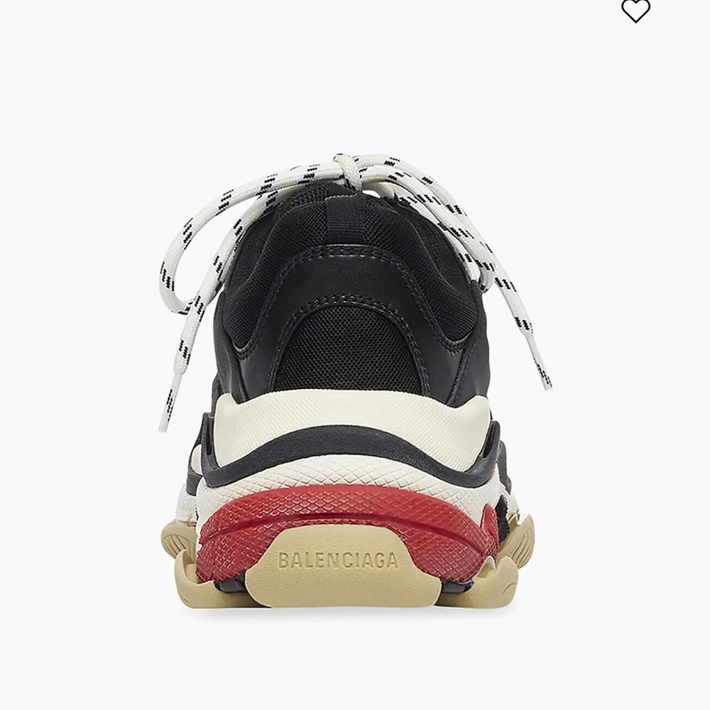 Balenciaga Triple S Black and Red Sneakers - Picture 2 of 3